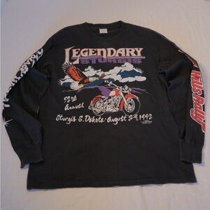 Legendary Sturgis Black Graphic Sweatshirt 1992